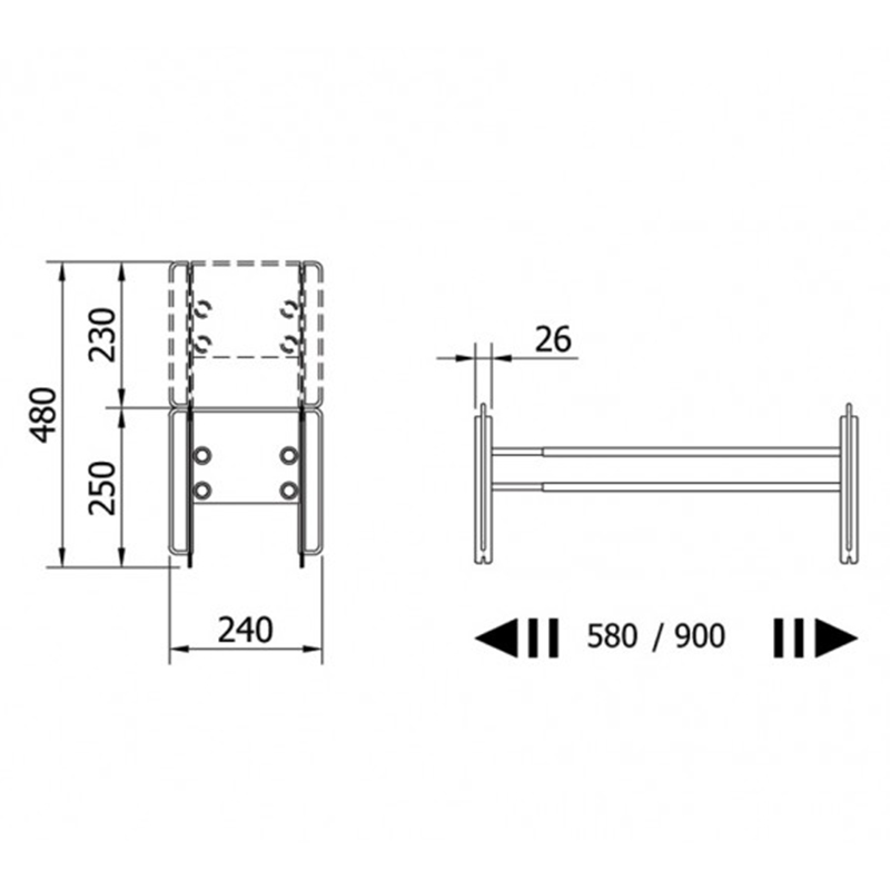 Cip Schuhhalter stapelbahrer grau - aluminium satiniert 3